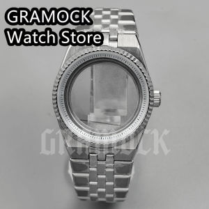 GRAMOCK 36MM 40MM Stainless Steel Silver Land-Dwellwe Men Watch Box Blue White Chapter Ring For NH35 Movment Sapphire Waterproof