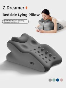 Memory Foam Core Bed Pillow Reading And Phone Playing Stomach Sleeping Backrest Pillow Modern Simple Style Home Bedroom Pillow