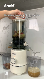 Arashi Slow Juicer Big Mouth Cold Press Easy Juicer Jus Buah Sayur ASJ 0602