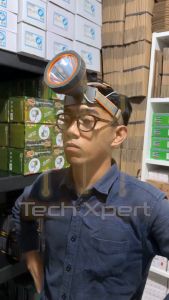 SENTER KEPALA DONY KL-198 LED 20W BATERAI JUMBO CAHAYA PUTIH & KUNING SUPER TERANG WATERPROOF