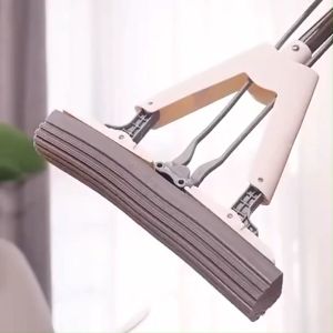 Folding Sponge Mop Wipe Wet Squeeze Foldable PVA Head Replacement Refill Foam Absorbent Mop Floor Cleaner Hand-Free Lazy Cleaning Toilet Bathroom