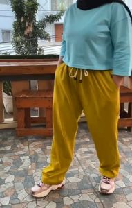 celana panjang wanita | celana santai | baggy pants | celana joging bahan katun kombed 24s