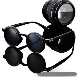 Kính Râm Phân Cực Khung Tròn Có Thể Điều Chỉnh Theo Phong Cách Retro UV400 Bảo Vệ Cho Nam Và Nữ Kính Mắt Thời Trang Ngoài Trời