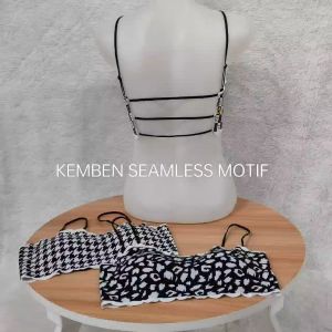 Kemben Seamless Belakang Terbuka With Cup Bra Fit M-XXL / Kemben Busa Motif Wanita Cup A-B