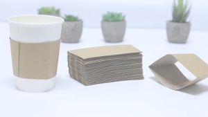 Adjustable 50pcs 16oz Kraft Coffee Cup Sleeves For Coffee Milk Drink