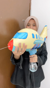 Pasar Distributor BTC-1491 AIRPLANE WATER BLOW UP Mainan Tembakan Air Airplane Semprotan Air Outdoor