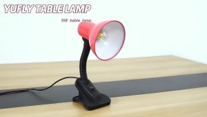 Lampu Belajar Jepit / Lampu Kerja / Meja / Lampu Reptil Fitting E27 Corong Besi - Hitam