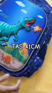 Tas 41cm 3D Kulkas Tas Sekolah Anak SD SMP Unicorn Sofia Kitty Superhero Dino - Tas Ransel