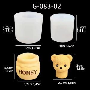 Gấu Bông Nến Thơm Khuôn Silicon Handmade Mật Ong Thạch Cao Làm Nến Dụng Cụ 12x10.5x10cm Kích Thước Hình Dạng Động Vật