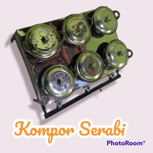 KOMPOR GAS SERABI 6 TUNGKU PLUS CETAKAN BAJA