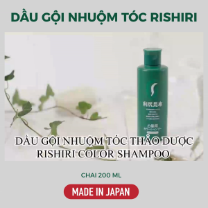 Dầu Gội Nhuôm Tóc Thiên Nhiên Cao Cấp Rishiri Nhật Bản Hair Color Shampoo 200ml
