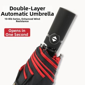 Automatic Double Layer Stormproof Business Umbrella