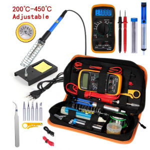 SATU SET PAKET LENGKAP SOLDER 60 Watt Digital Electric Soldering Iron Kit Set Temperature Adjustable 220v Solder Listrik Murah Paket Penyedot Penghisap Timah Set Kit ini dapat digunakan untuk memperbaiki berbagai barang elektronik