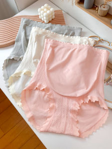 Pregnancy High Waist Comfortable Underwear Maternity Support Postpartum Breathable Triangle Shorts Cotton Lined Soft Nylon