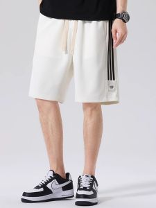 Quần Short Thể Thao Nam Mùa Hè Rộng Rãi Quần Dài Năm Điểm Kẻ Sọc Phong Cách Mỹ Quần Dài Vừa Phải Quần Dài Thường Ngày