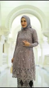 KEBAYA TUNIK MELAYU BUSUI/ATASAN KEBAYA BROKAT PAYET/SETELAN KEBAYA BROKAT Setelan Kebaya Brokat Untuk Busui Atasan Kebaya Bahan Brocade - Lazada