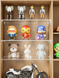 Acrylic Punch-Free Toy Display Shelf Multi-Layer Partition Board Storage Cabinet Organizer Home Decorations Accessories