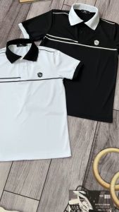 Áo polo nam thêu chữ form basic dễ phối vải poly co giãn tốt