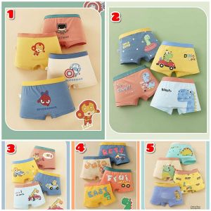 Celana Dalam Boxer Anak Laki Laki 1 Pak Isi 4 Pcs Ukuran M-3XL Impor Berkualias Motif Lucu