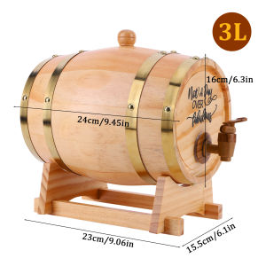 3L Engraved Whiskey Barrel With Stand And Spigot Wooden Whiskey Barrels Dispenser Bourbon Barrel Home Kitchen Accessories 2025 