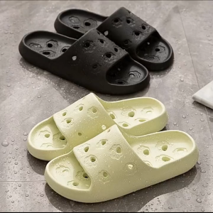 Soft EVA Bathroom Slippers for Women Men Non-Slip Quick Drying Water Leakage Sole Sandals Indoor Home