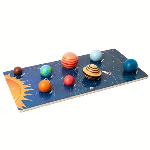 Wooden Planet Models the Eight Planets of the Solar System Planet Identification Science Exploration Toys Universe Planet Simulation Toys Reveal the Mysteries of the Solar System for Children. Interactive Educational Toys Perfect Learning/Birthday...