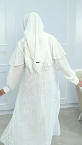 Terbaru Ethica Koko Kahfi 255 Interlis Broken White Bordir List Saku Modis Elegan Couple 164 Haji