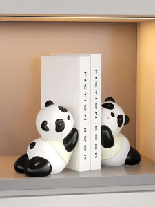 Cream Style Panda Decoration Bookend Book Stand Accessible Luxury High-End Home Decoration Gift Wine Cabinet Living Room Fake Book Decoration