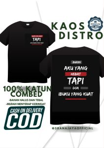 Kaos Distro Tulisan Viral katun Combed 100%