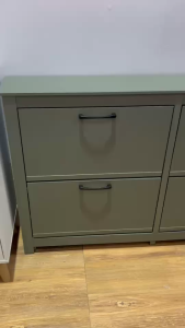 Tomato Home ชั้นวางรองเท้า Limestone 4dr shoe cabinet | เก็บได้ 24คู่ ตู้รองเท้าประหยัดพื้นที่