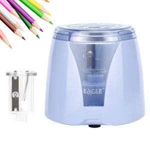 EAGLE Electric Pencil Sharpener 3S Fast Powerful Auto Sharpener Multi-Function for 6-8mm Pencils with Replaceable Blade Safe
