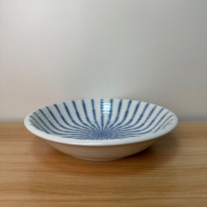 Japanese Style Ceramic Dining Utensils Underglaze Color Flat Plate Dish Plate Fruit Tray Wind Style Ceramic Large Bowl