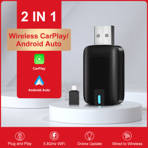 2025 CarPlay Wireless Adapter Android Auto To USB car play Wireless Intelligent Systems Wireless Adapter Mini AI Box for Car