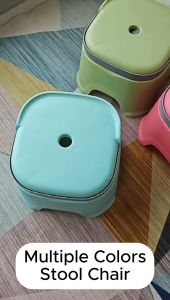 HOMSA Kid Stool Chair with Handle Strong Chair Children Cute Seat Portable Training Step Stool Living Room Bathroom