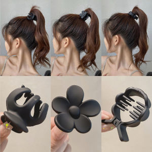 2023 New Arrival Fancy Small Jaw Clip Back Head Hairpin Camellia Barrettes High Ponytail Fixed Gadget Hair Accessories