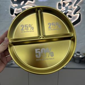 QIAOPIDIANDIAN | Durable Compartment Baby and Student 316 Stainless Steel Plate