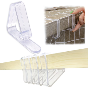 8/12pcs Clear Tablecloth Clips Plastic Windproof For Home Kitchen Restaurant Table Weddings Birthdays Tablecloth Accessory