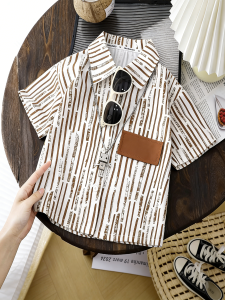 JIFANPAUL | New Summer Striped Short Sleeve Shirt for Boys