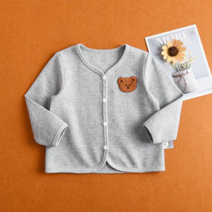 Baby Cotton Open Cardigan Spring Autumn Outfit Outerwear Infant Early Spring Clothes for Going out Pure Cotton Baby Clothes
