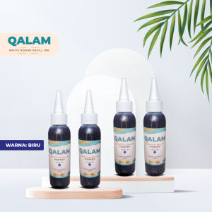 tinta spidol whiteboard QALAM warna biru 100ml refill spidol marker