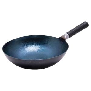 Jinweide Zhangqiu Iron Wok 32cm round Bottom Non-stick Low Smoke Kitchen Cooking Utensil for Stir-frying Traditional Cast Iron