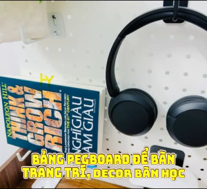 [TẶNG KÈM CHÂN ĐỂ BÀN] Bảng lỗ Pegboard cao cấp chân đứng để bàn bảng Pegboard decor trang trí bàn làm việc bàn học