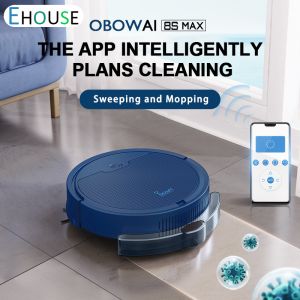 2000Pa เครื่องดูดฝุ่นหุ่นยนต์เครื่องกวาดพื้นเปียกและแห้งใช้แอพนำสมัยควบคุมทำความสะอาดเส้นทาง Planning กับแทงค์น้ำ Anti-Drop Sensor เครื่องใช้ไฟฟ้าในบ้านหน้าแรกกวาดทำความสะอาด