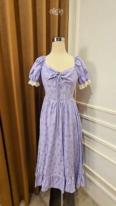 Aliciacouture - Mimora Vintage Dress - Ruffle floral Dress - Garden Tea Party - Korean Style