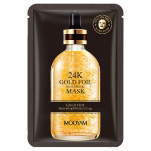 [MOOYAM] SHEET MASK 24K GOLD + HYALURONIC ACID - KULIT CERAH KENCANG LEMBAB & GLOWING ALAMI