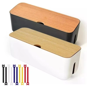 Power Strip Organizer Cable Management Box - Concealed Wire Storage for TVs Computers Desks - Desktop Cable Organizer Box