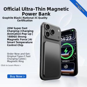 AOLUNDI | Magsafe Compatible Slim Portable Wireless Fast Charging Large Capacity Power Bank New Model