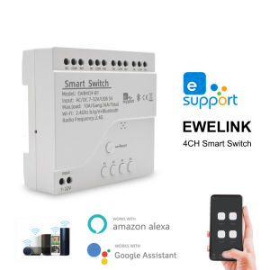 eWeLink 4 Channel WiFi Smart Switch Bluetooth Wireless Inching Relay Motor Module Voice Control Works with Alexa Google Home