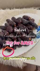 Safawi Jumbo original High Quality from madinah date fruit black 1Kg/500g /250g