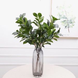 Cành lá chè giả - dài 40cm - 3 nhánh - Cây giả hoa lụa Decor trang trí nhà cửa